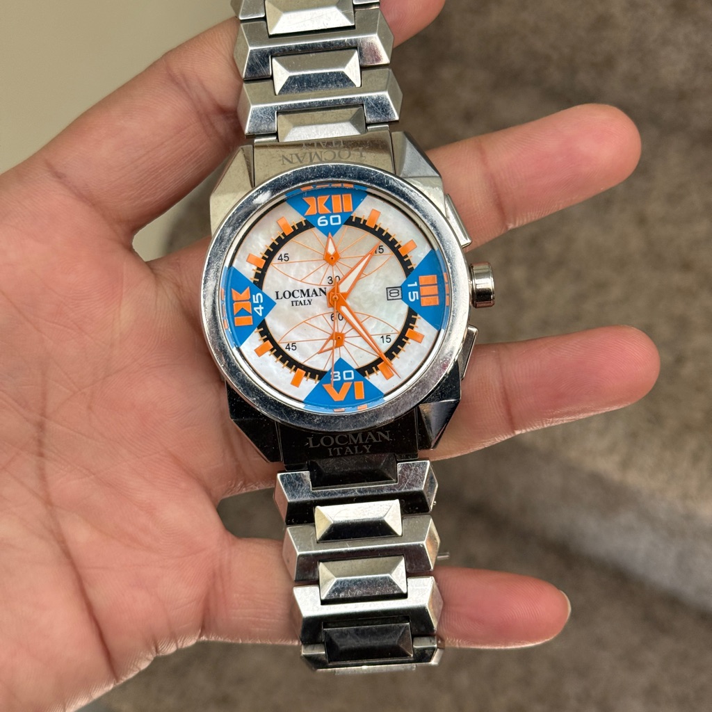Locman Italy Cavallo Pazzo Chronograph MotherOfPearl Quartz Watch